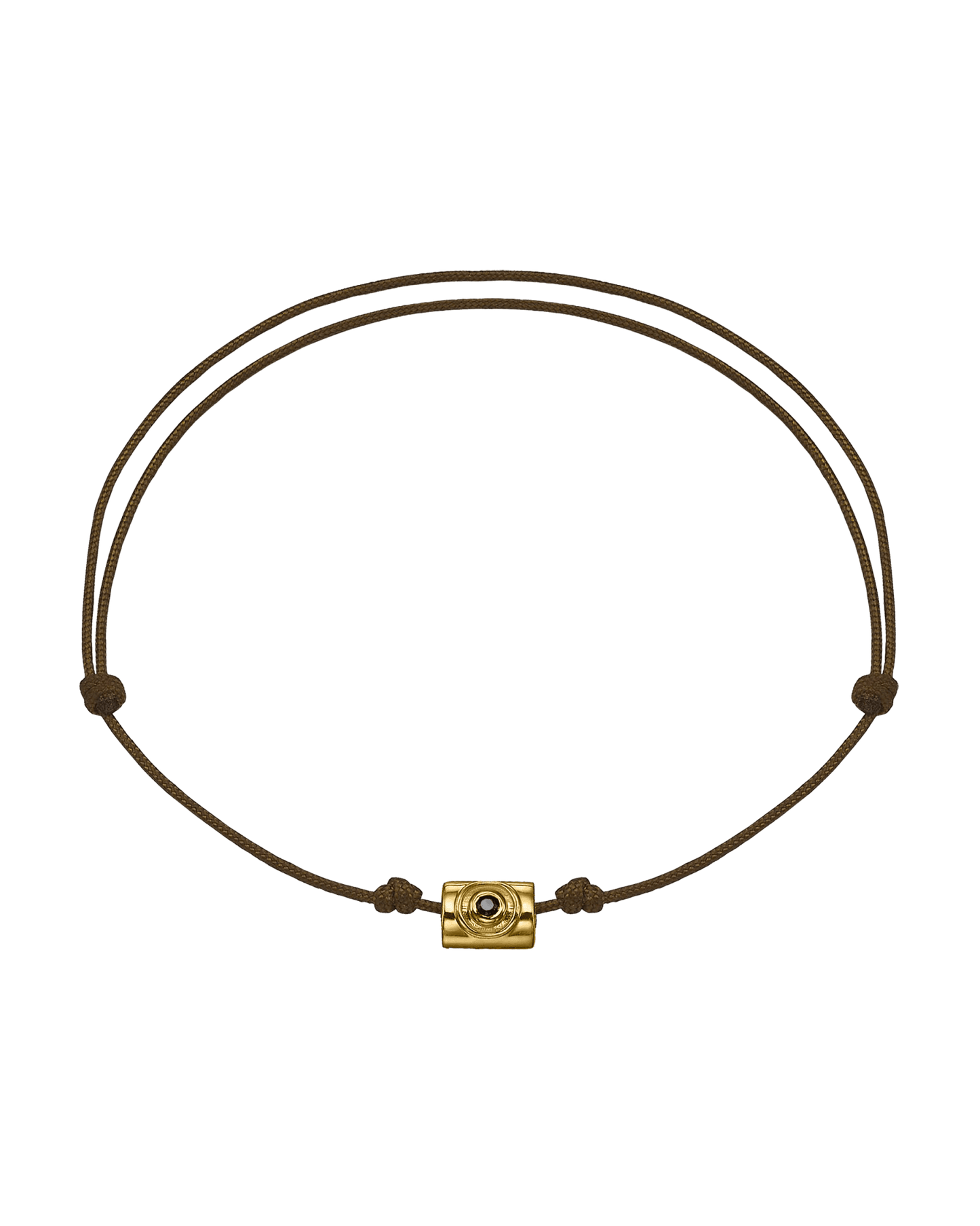 Men's Sapphire Santorini Evil Eye Bracelet - 14K Yellow Gold Bracelets magal-dev Brown 