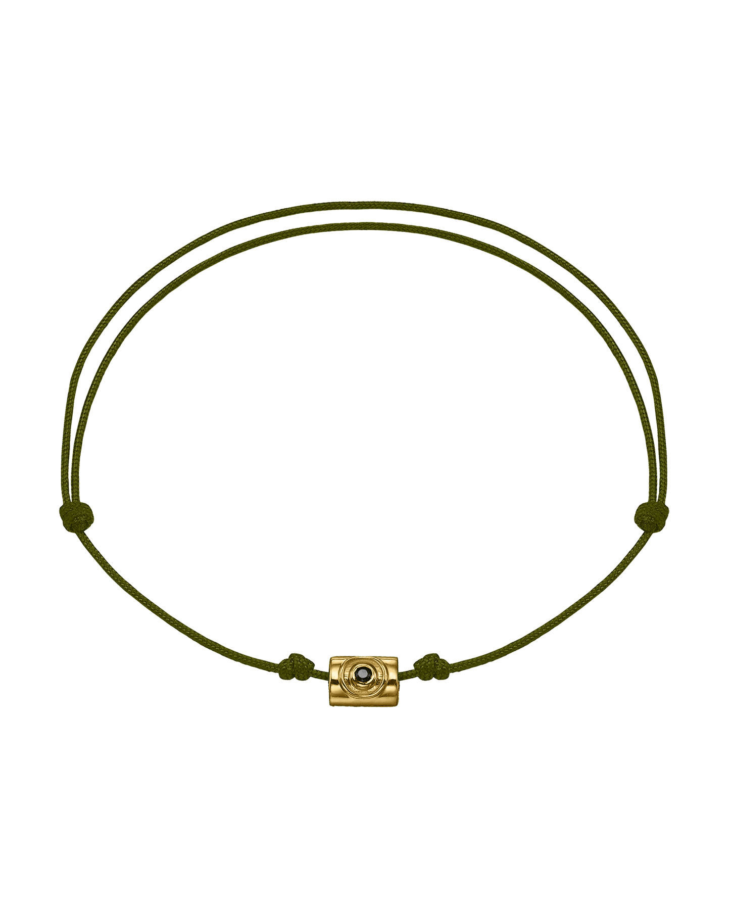 Men's Sapphire Santorini Evil Eye Bracelet - 14K Yellow Gold Bracelets magal-dev Dark Green 