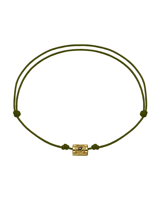 Men's Sapphire Santorini Evil Eye Bracelet - 14K Yellow Gold Bracelets magal-dev Dark Green 