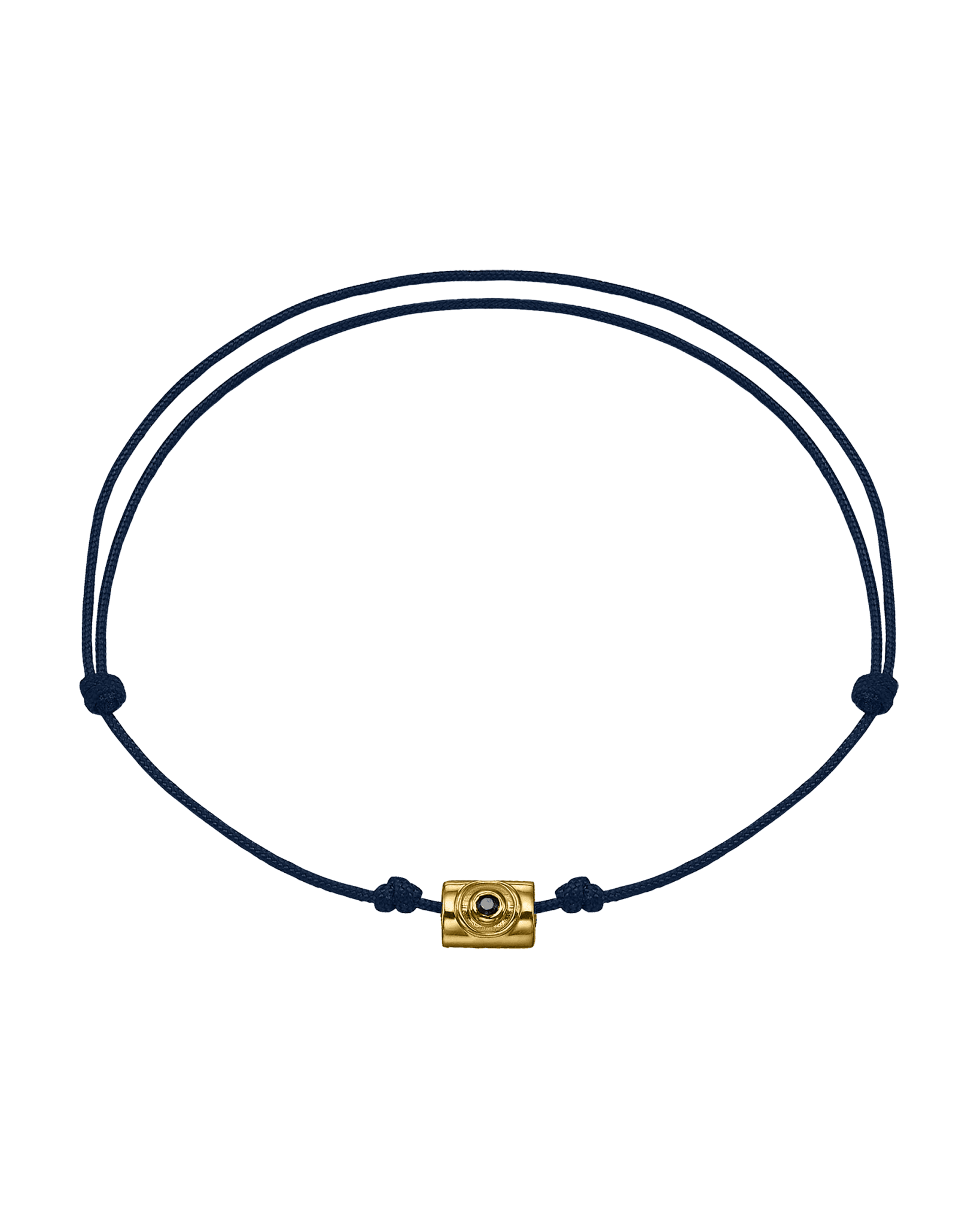 Men's Sapphire Santorini Evil Eye Bracelet - 14K Yellow Gold Bracelets magal-dev Navy Blue 