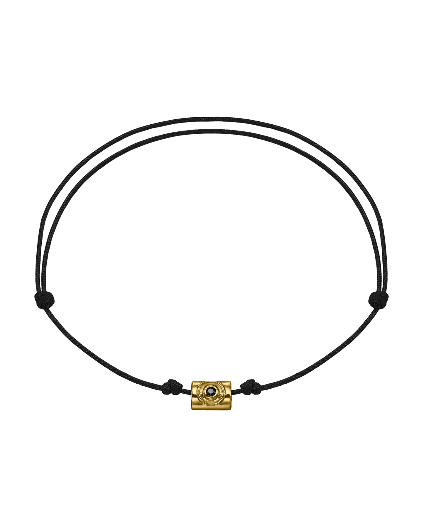 Men's Sapphire Santorini Evil Eye Bracelet - 14K Yellow Gold Bracelets magal-dev Black 