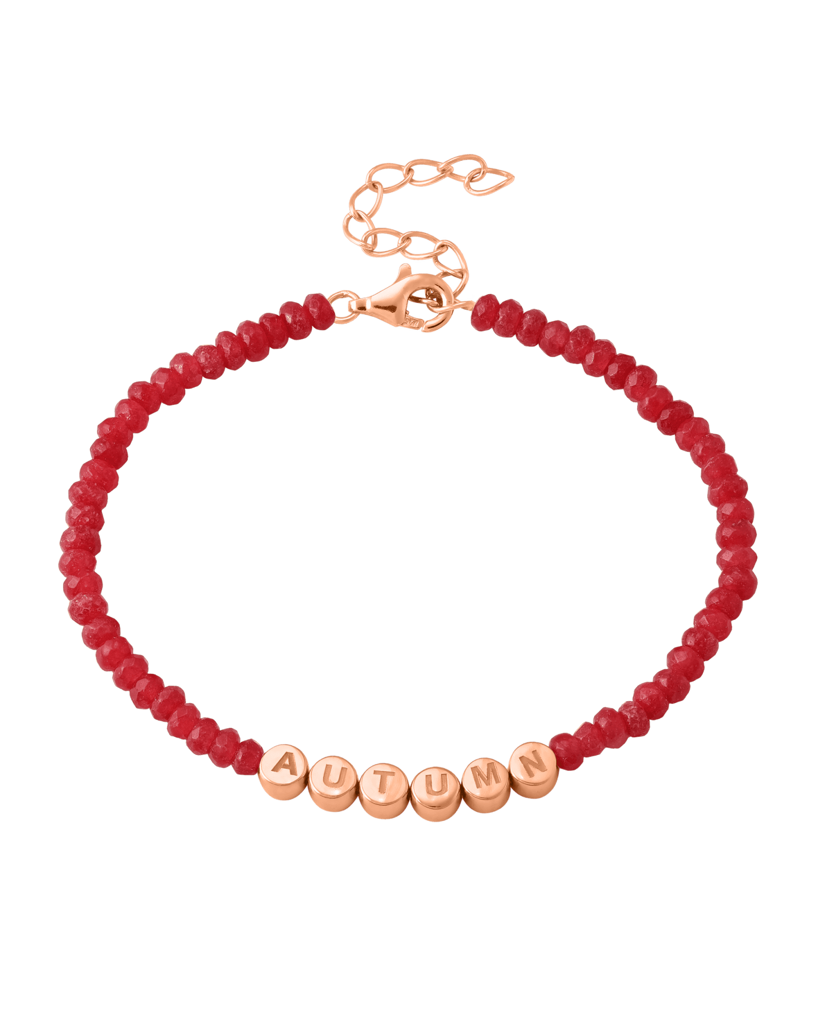 Metro Bracelet - 18K Rose Vermeil Bracelets magal-dev Red agate 1 