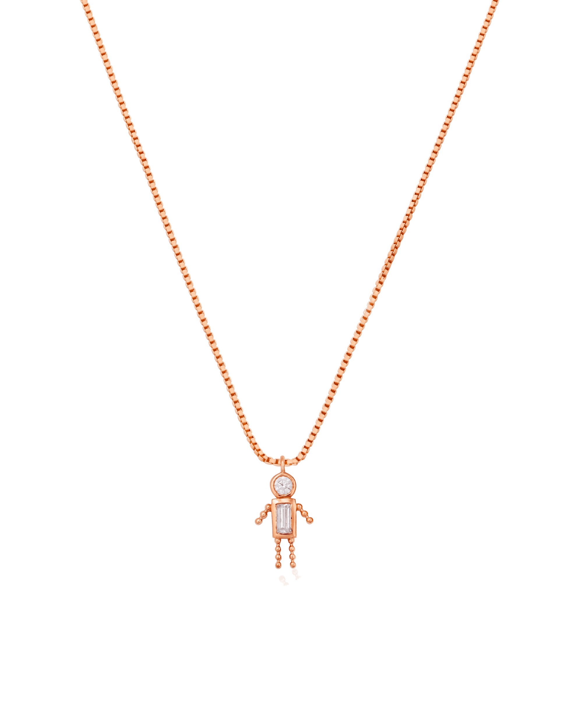 Single Mini Me Necklace - 18K Rose Vermeil Necklaces magal-dev 1 Small - 16" 