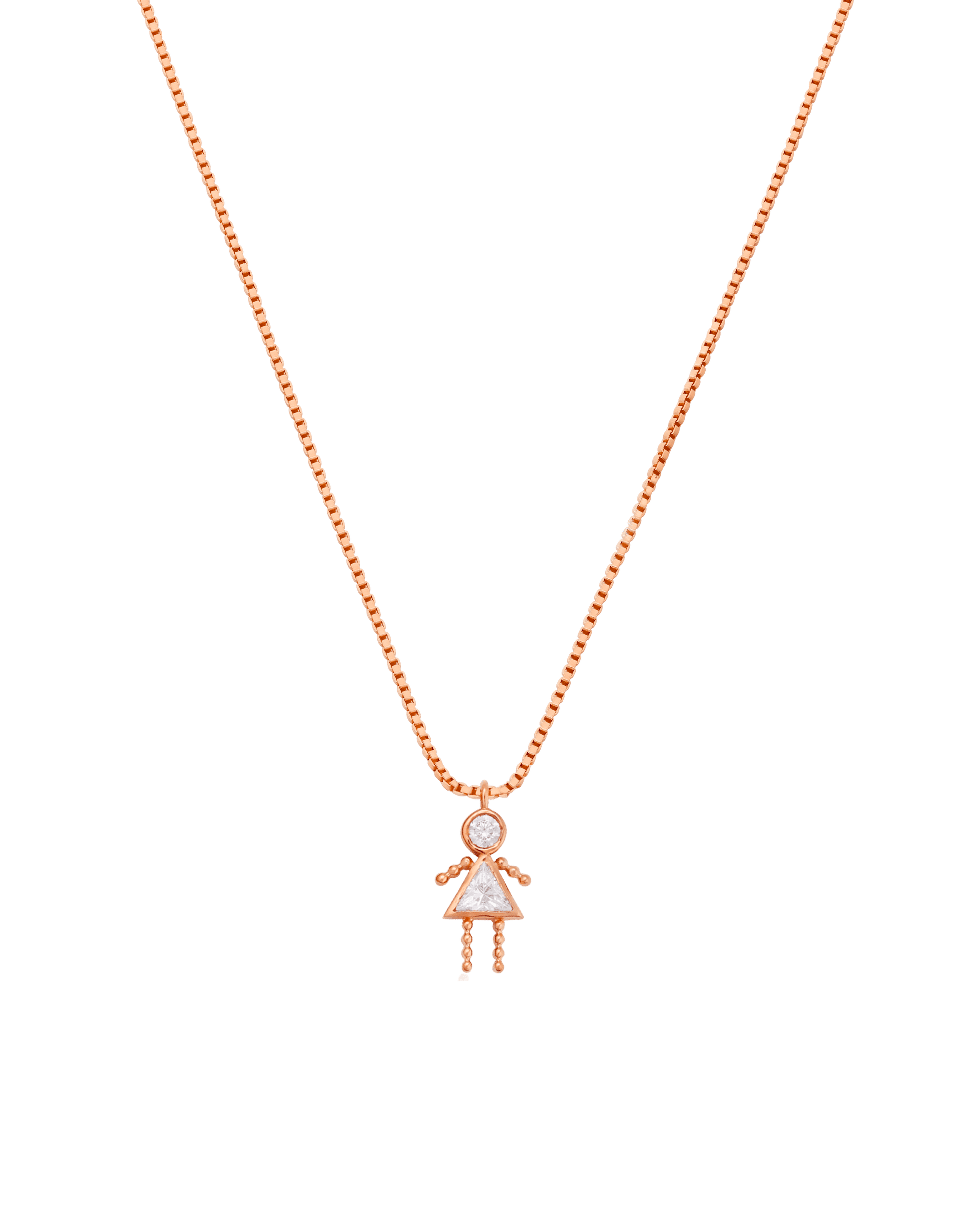 Single Mini Me Necklace - 18K Rose Vermeil Necklaces magal-dev 