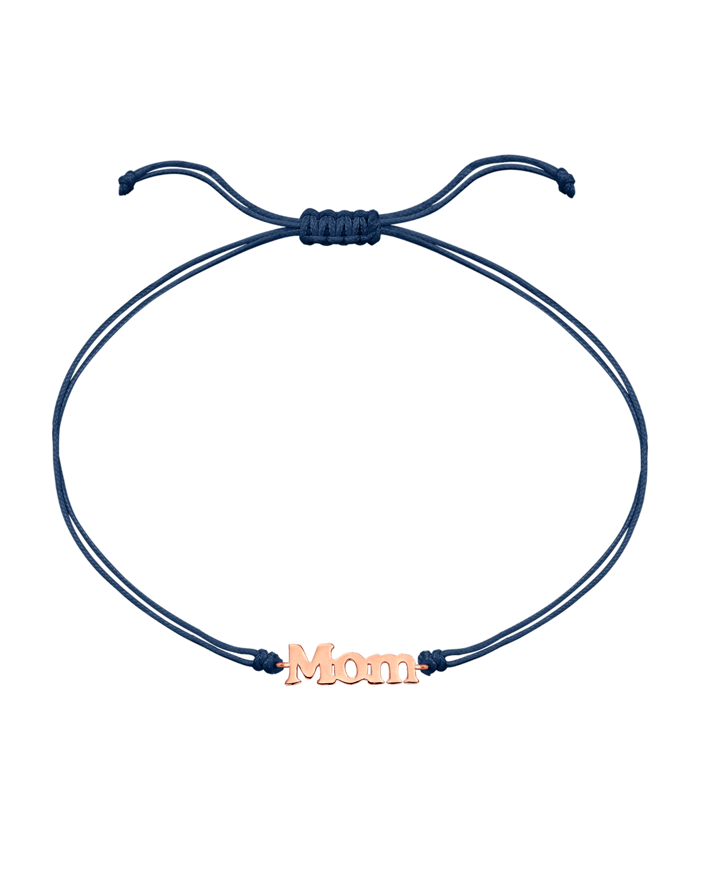 Mom String of Love - 14K Rose Gold Bracelets magal-dev Indigo Non Paved 