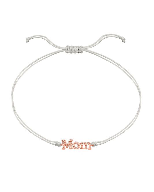 Mom String of Love - 14K Rose Gold Bracelets magal-dev Pearl Paved (+$120) 