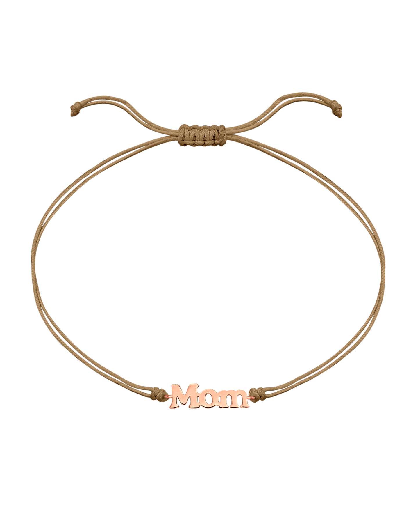 Mom String of Love - 14K Rose Gold Bracelets magal-dev Camel Non Paved 