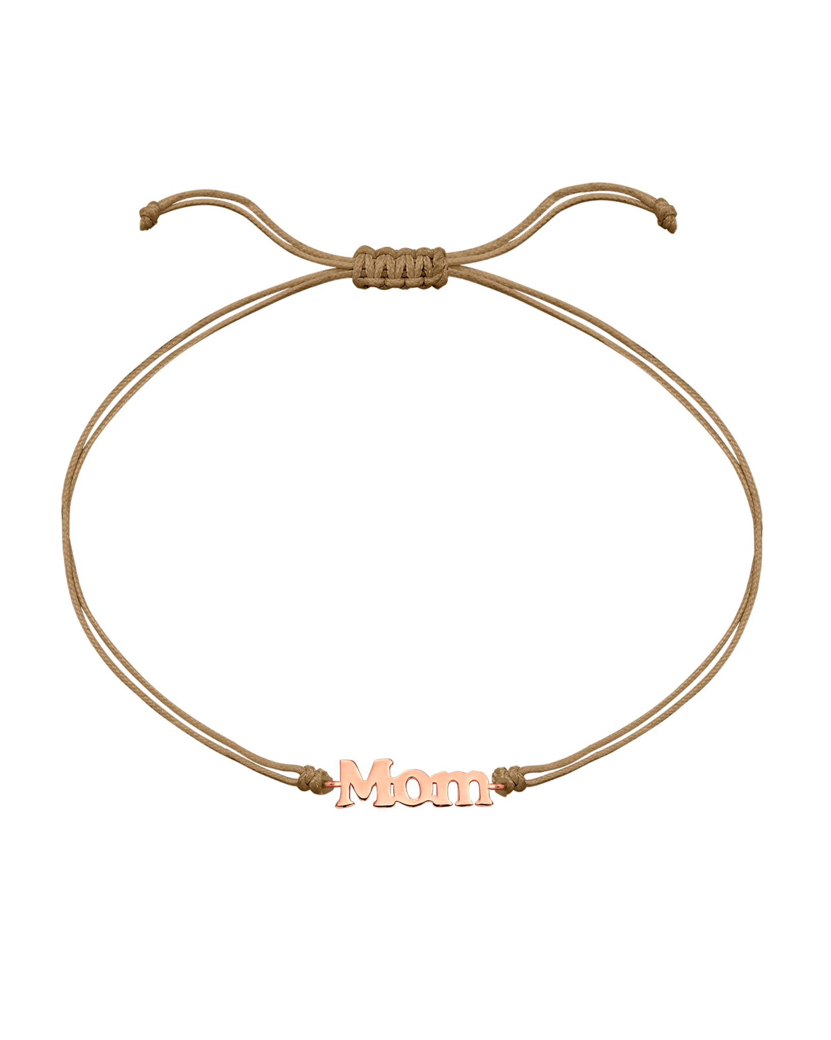 Mom String of Love - 14K Rose Gold Bracelets magal-dev Camel Non Paved 