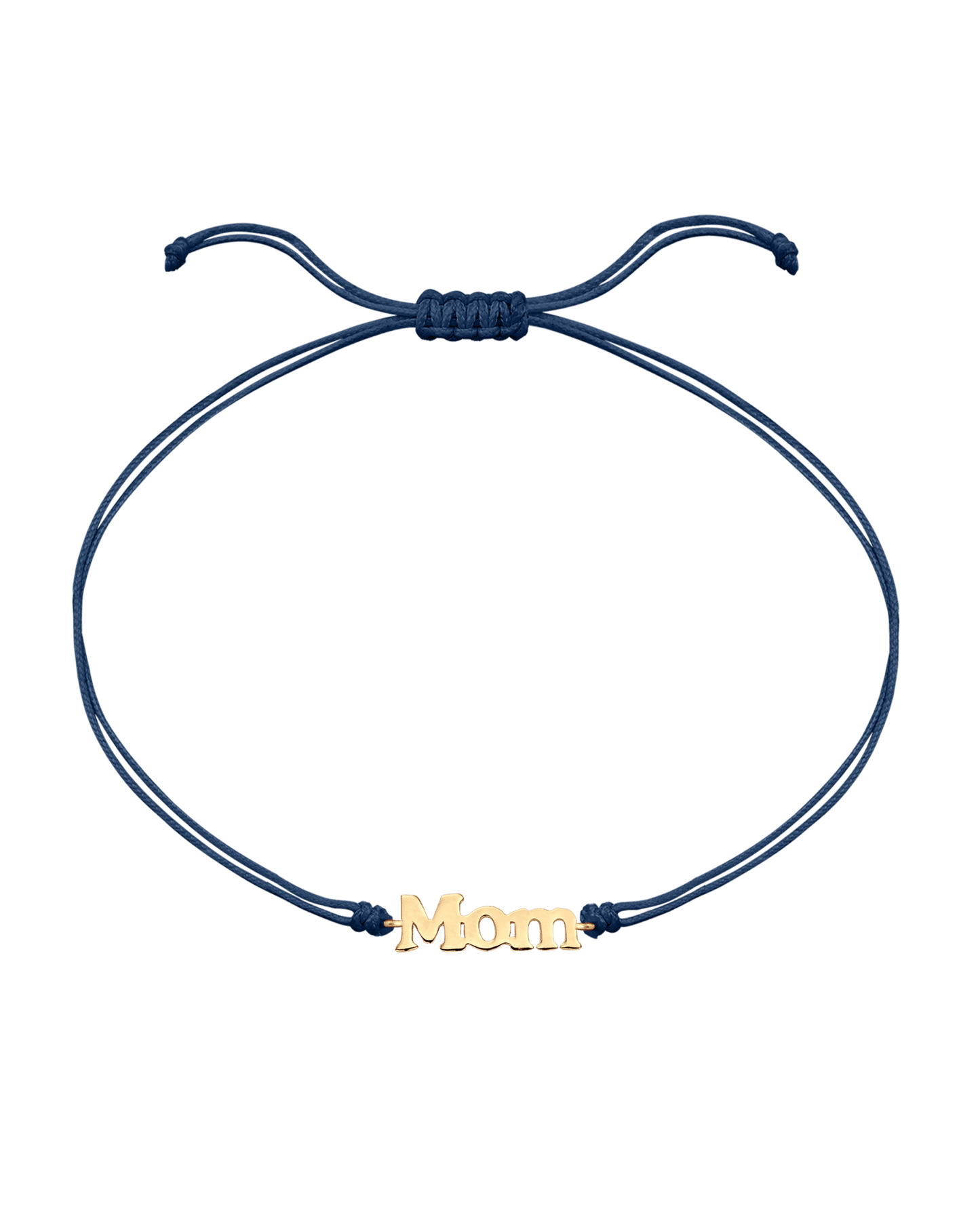 Mom String of Love - 14K Yellow Gold Bracelets magal-dev Indigo Non Paved 