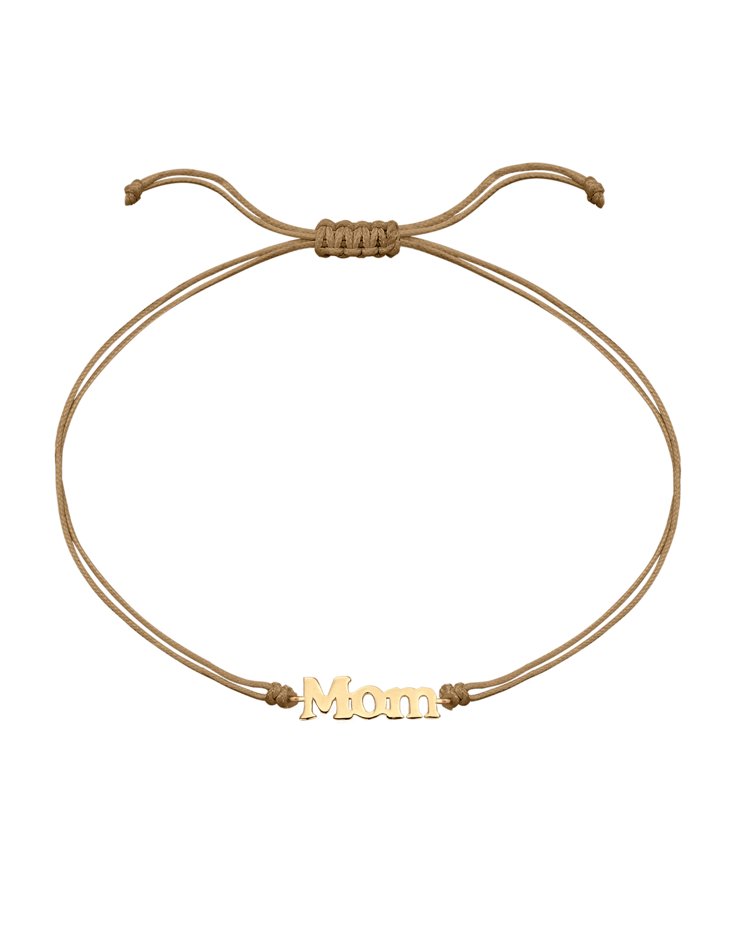 Mom String of Love - 14K Yellow Gold Bracelets magal-dev Camel Non Paved 