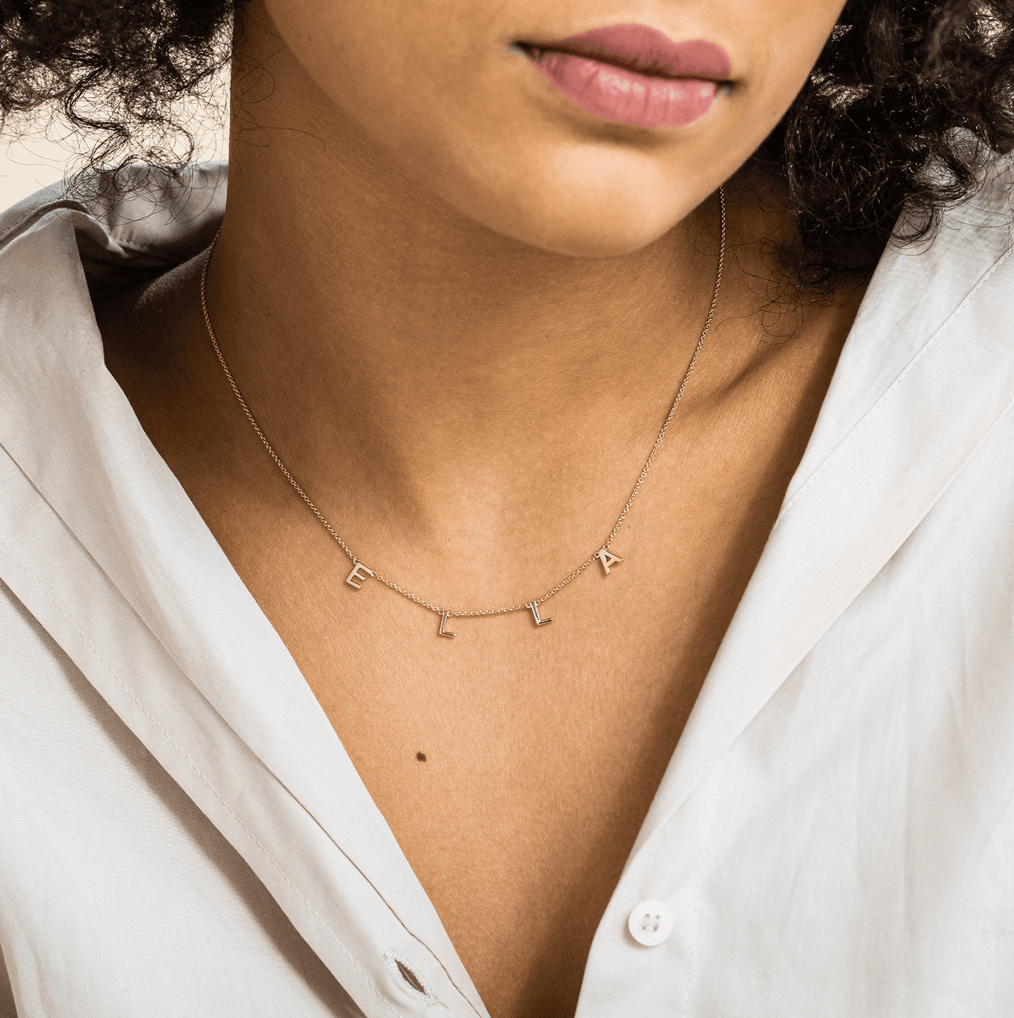 Name Necklace - 14K Rose Gold Necklaces magal-dev 