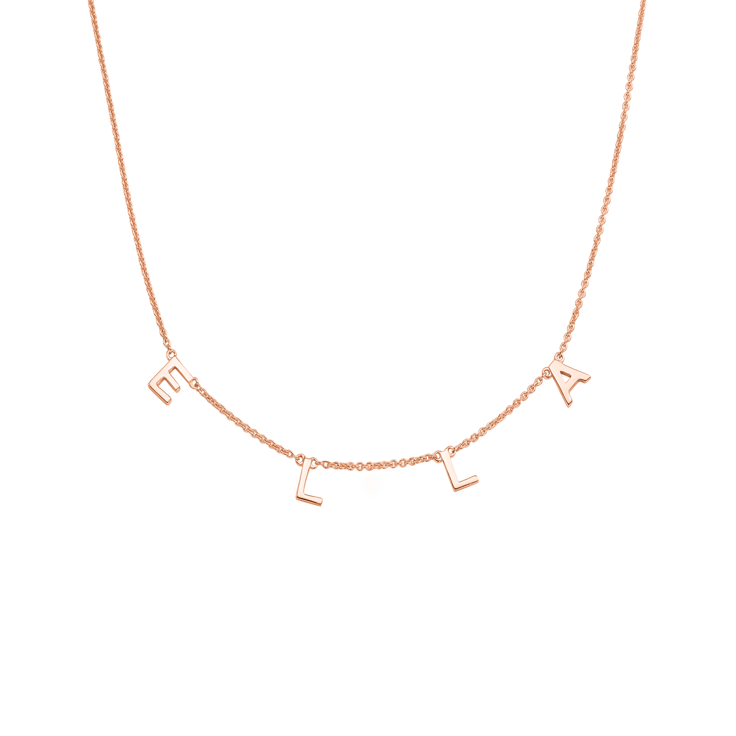 Name Necklace - 14K White Gold Necklaces magal-dev 