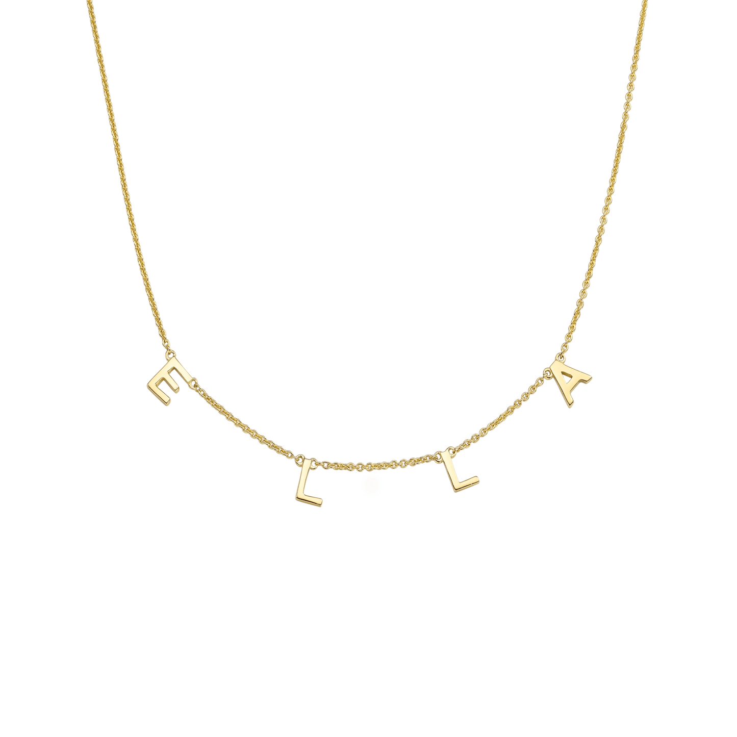 Name Necklace - 14K Rose Gold Necklaces magal-dev 