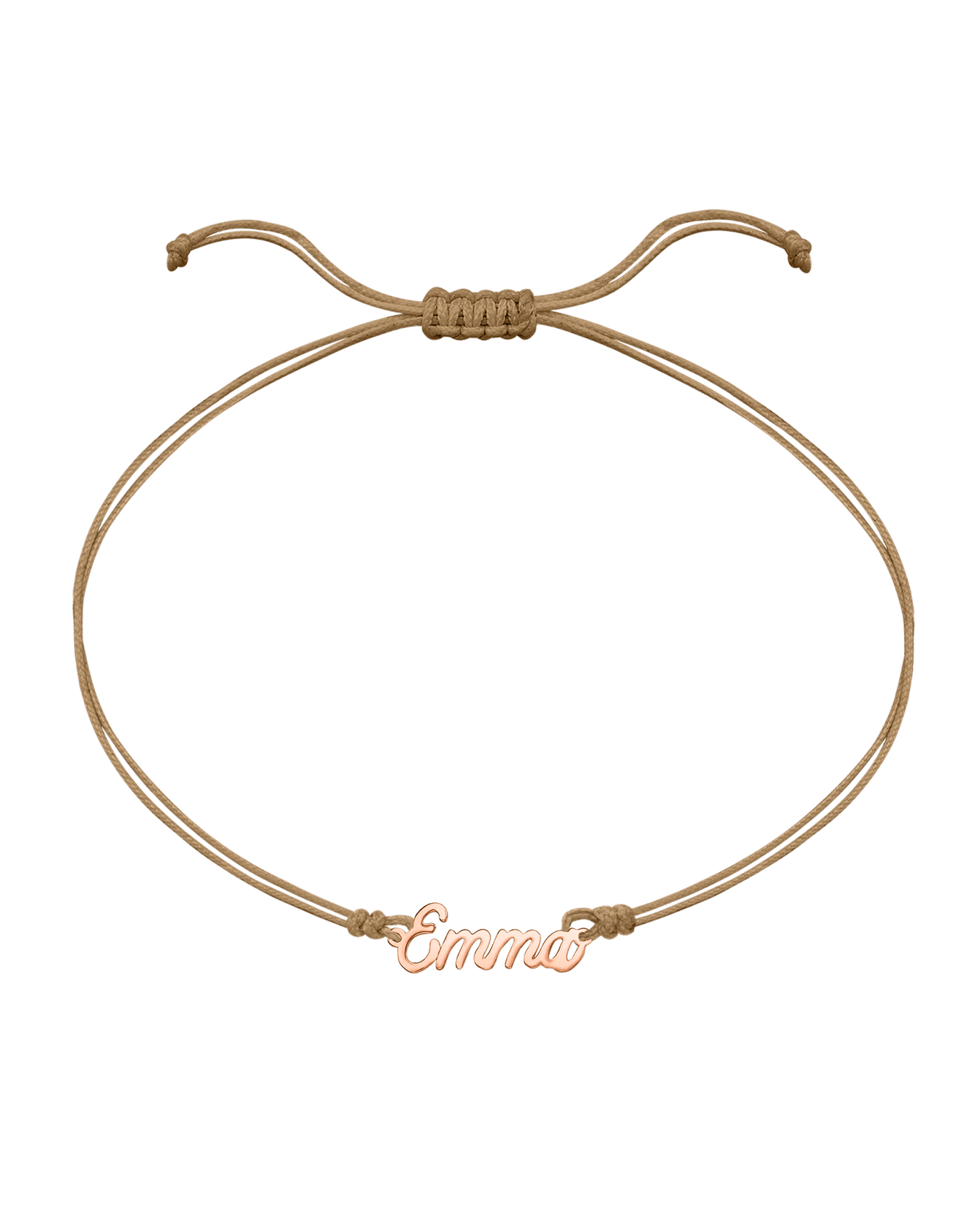 Name Plate String of Love - 14K Rose Gold Bracelets 14K Solid Gold Camel 1 