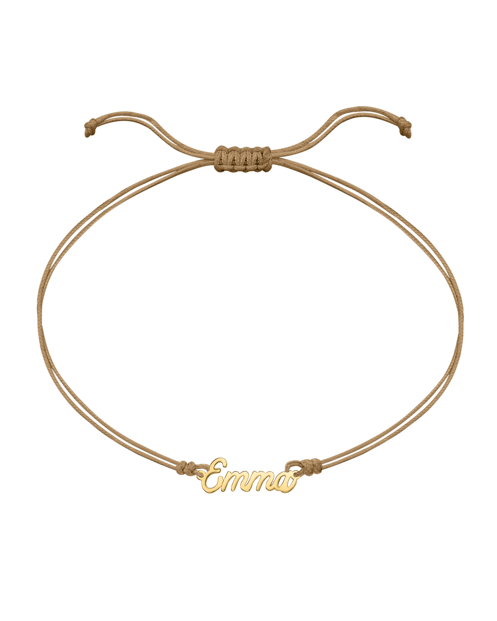 Name Plate String of Love - 14K Yellow Gold Bracelets 14K Solid Gold Camel 1 