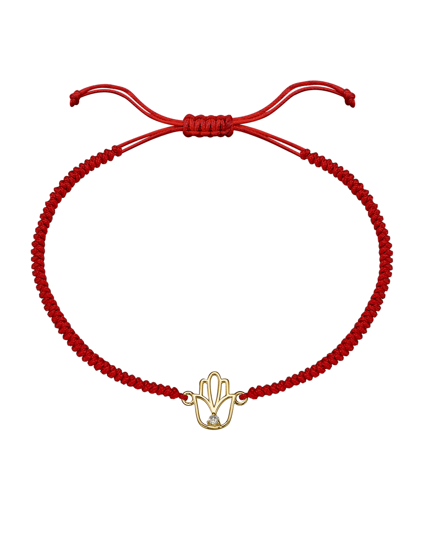 Outlined Hamsa [RED] - 18K Gold Vermeil Bracelets magal-dev 
