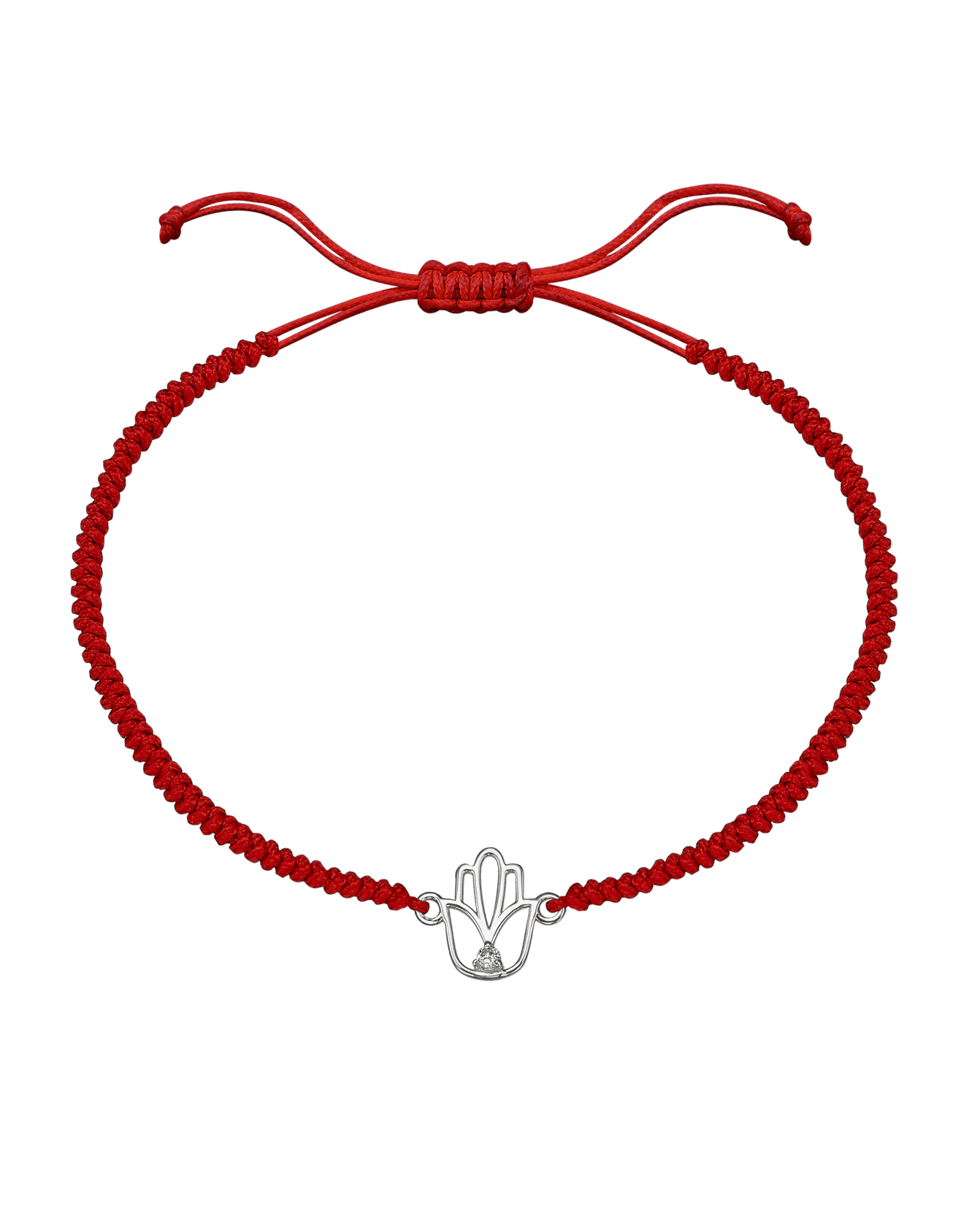 Outlined Hamsa [RED] - 925 Sterling Silver Bracelets magal-dev 