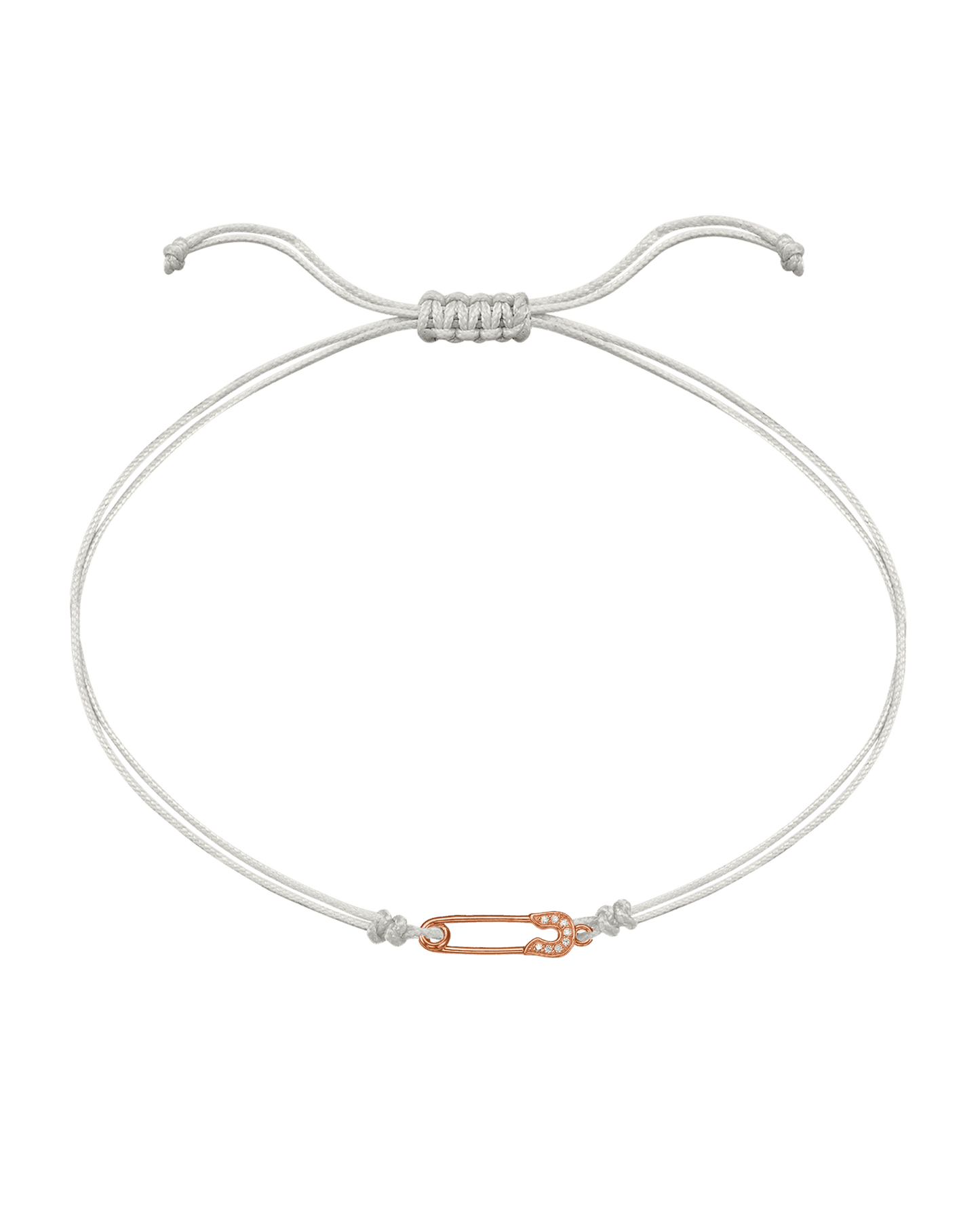 Pins Diamond String of love - 14K Rose Gold Bracelet 14K Solid Gold Pearl 