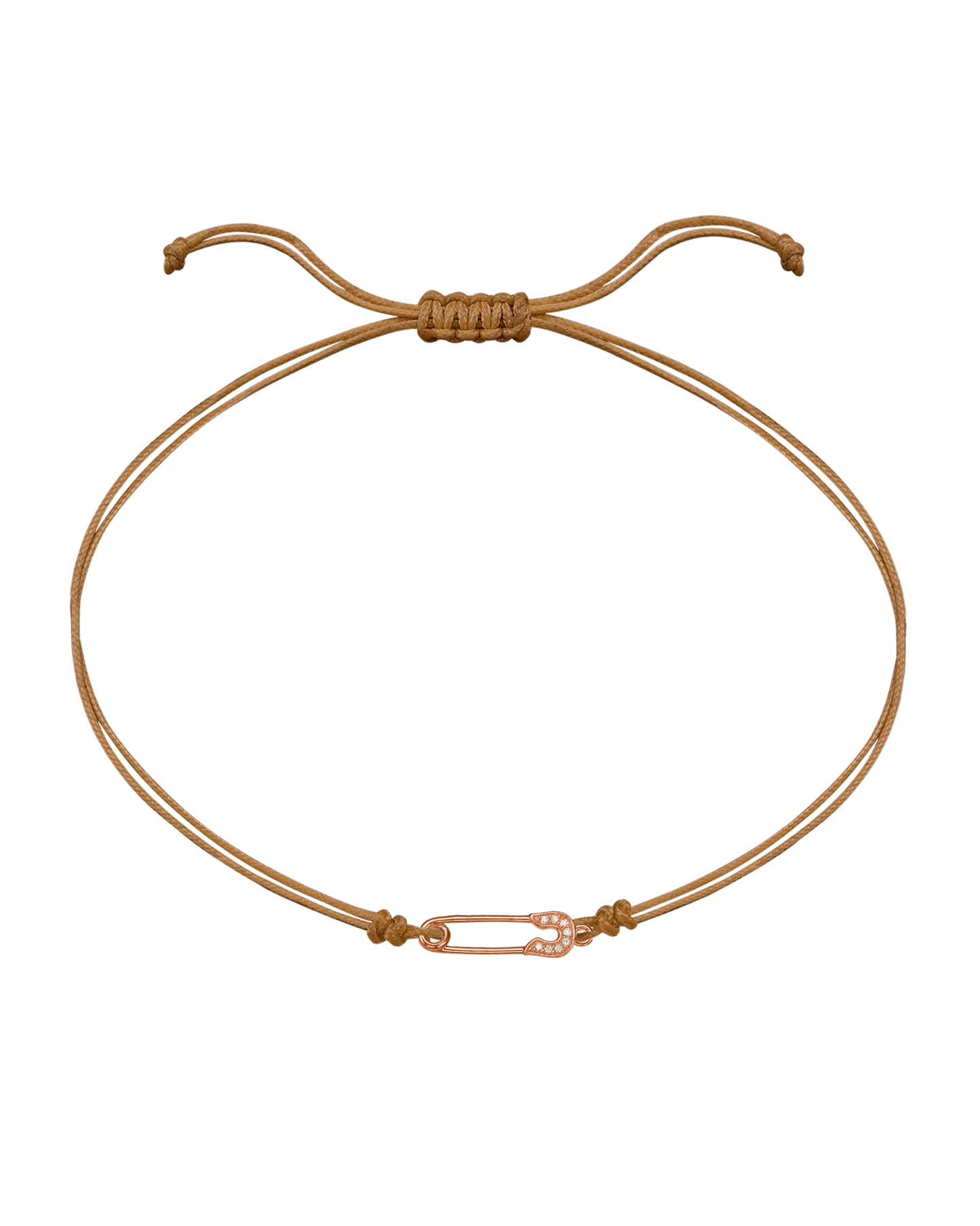 Pins Diamond String of love - 14K Rose Gold Bracelet 14K Solid Gold Camel 