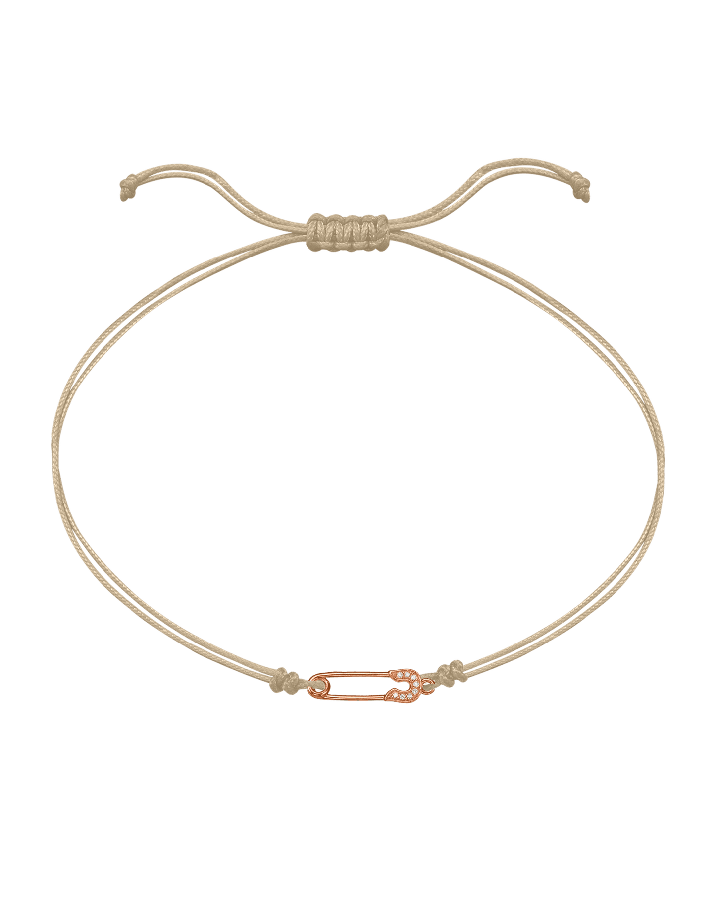 Pins Diamond String of love - 14K Rose Gold Bracelet 14K Solid Gold Beige 