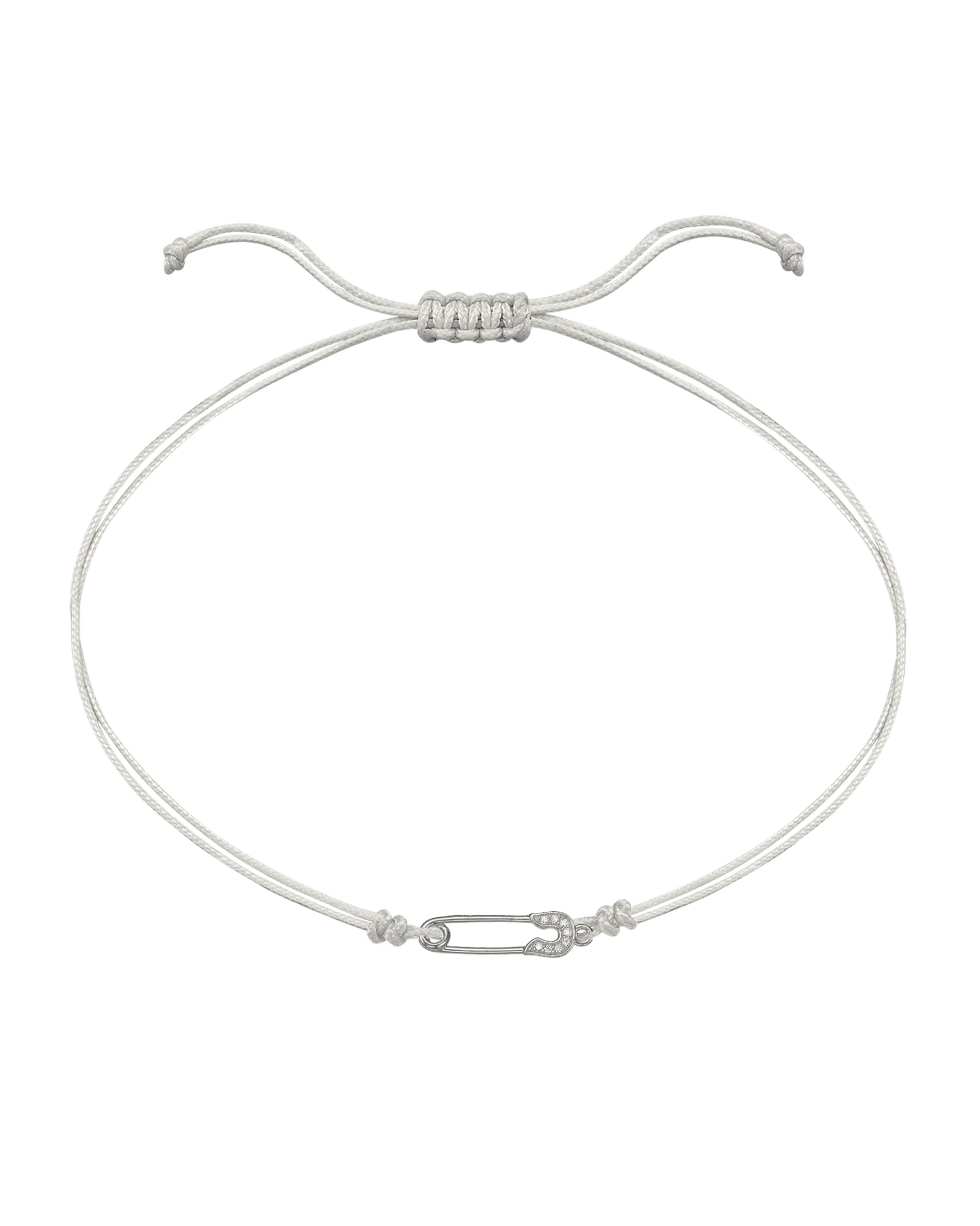 Pins Diamond String of love - 14K White Gold Bracelet 14K Solid Gold Pearl 