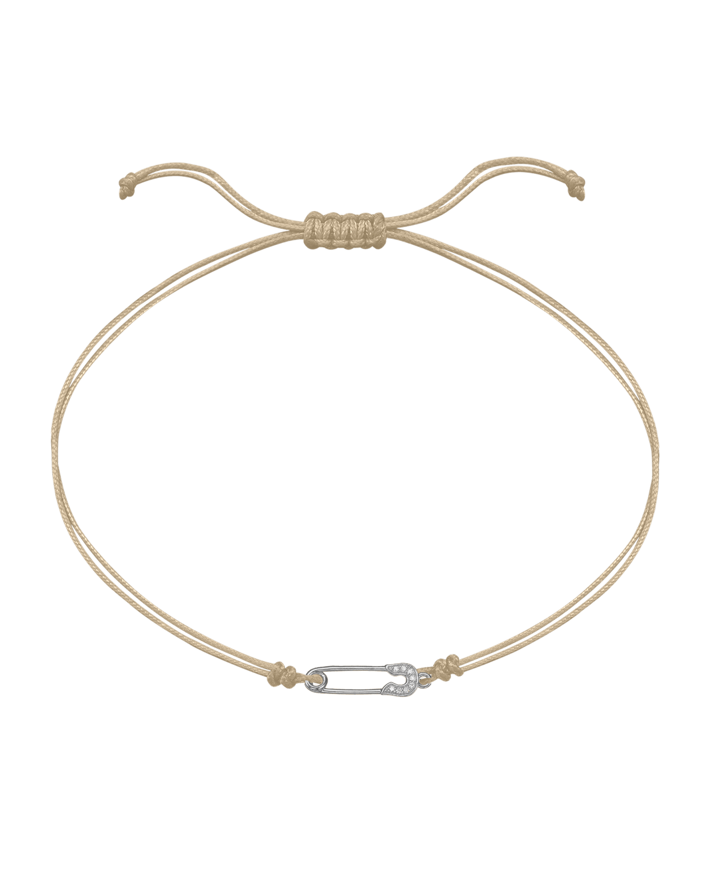 Pins Diamond String of love - 14K White Gold Bracelet 14K Solid Gold Beige 