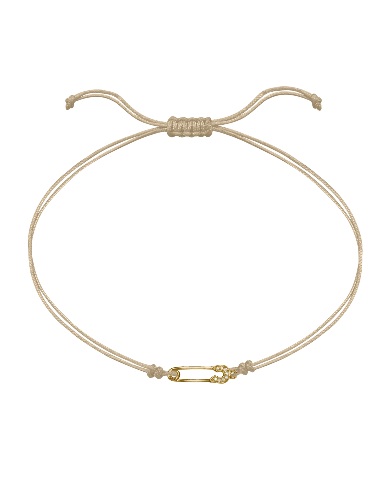 Pins Diamond String of love - 14K Yellow Gold Bracelet 14K Solid Gold Beige 