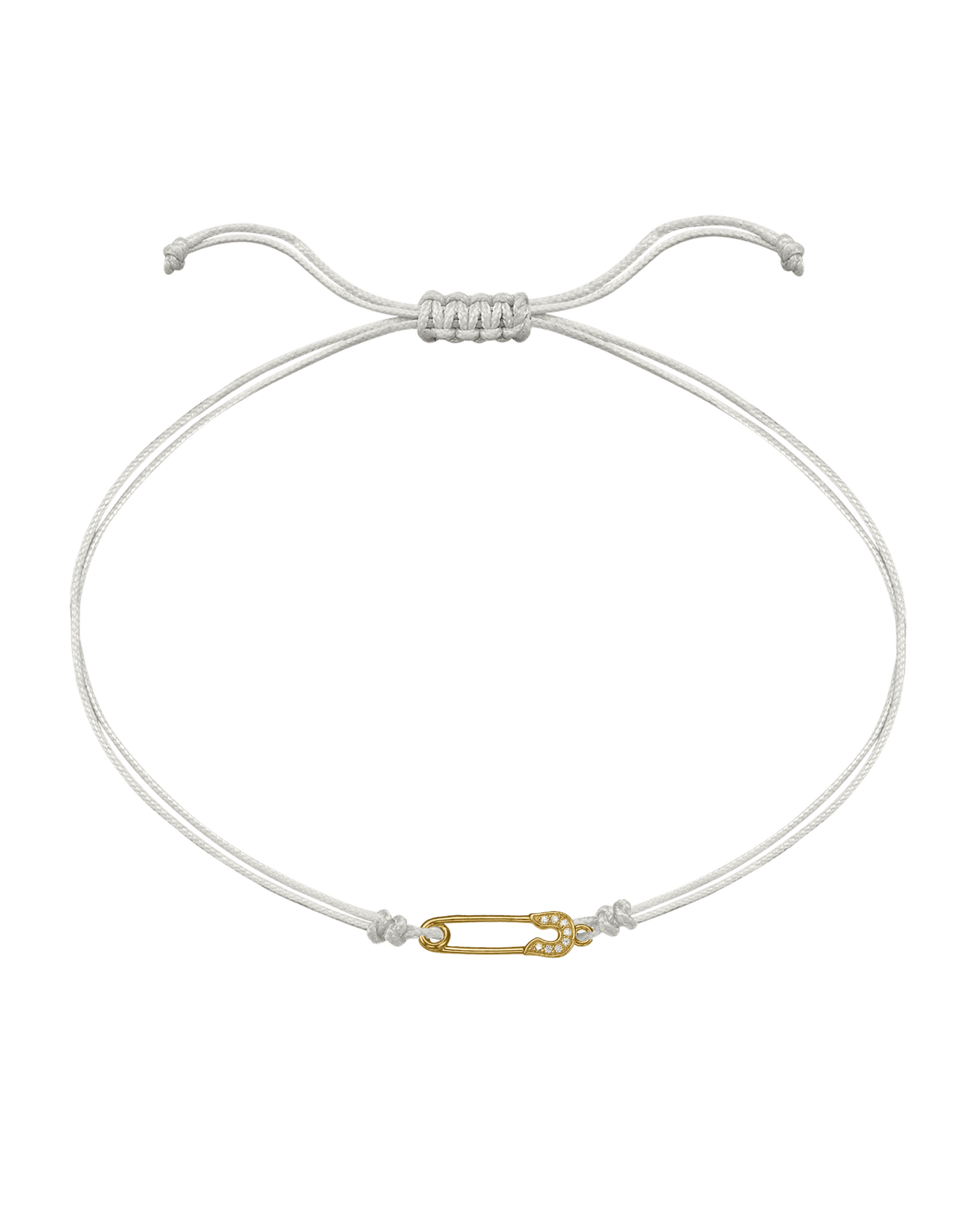 Pins Diamond String of love - 14K Yellow Gold Bracelet 14K Solid Gold Pearl 