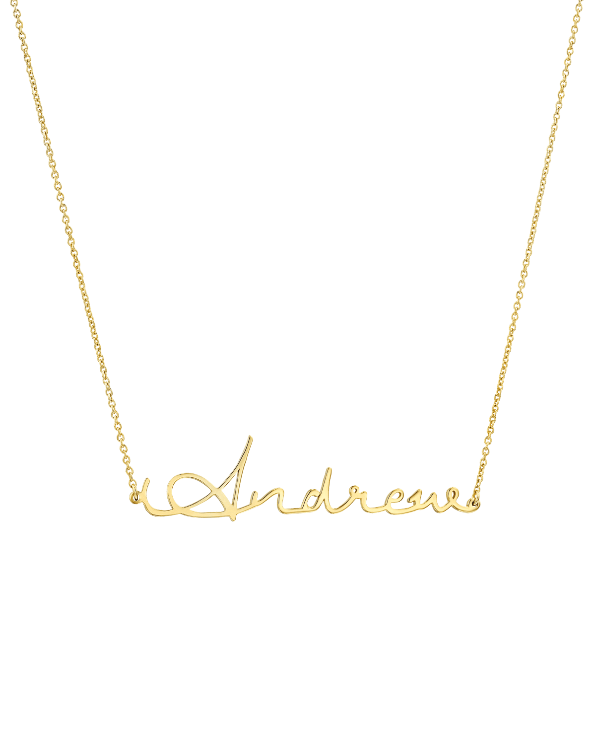 Malibu Name Necklace - 18K Gold Vermeil Necklaces magal-dev 16" 