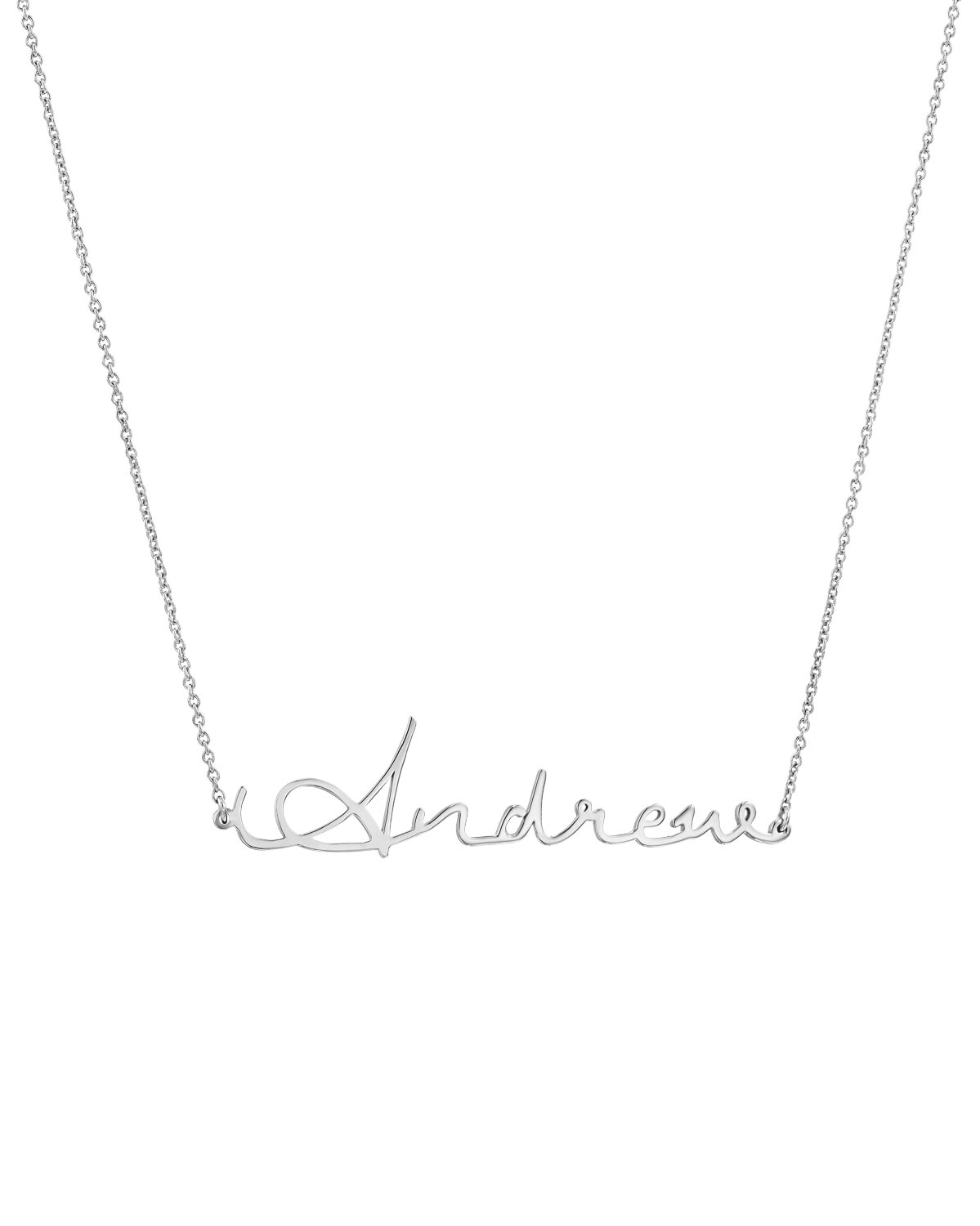 Malibu Name Necklace - 925 Sterling Silver Necklaces magal-dev 16" 
