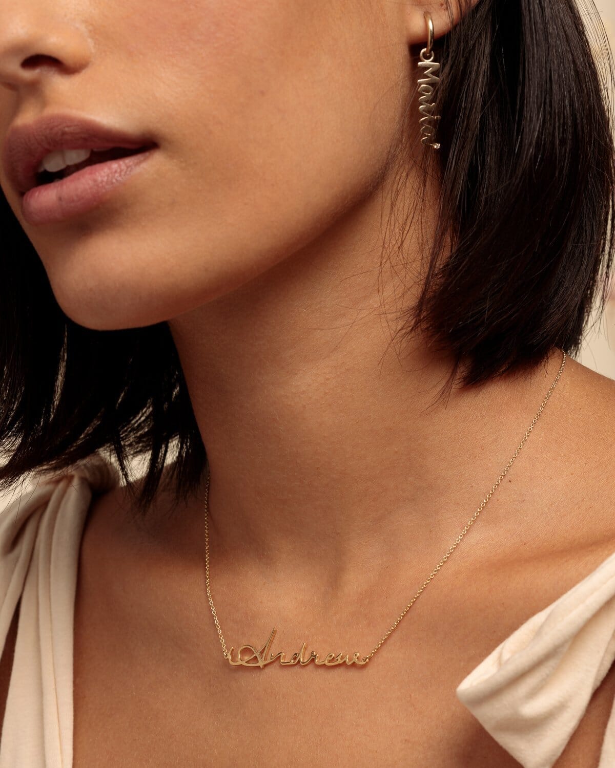 Malibu Name Necklace - 18K Rose Vermeil Necklaces magal-dev 