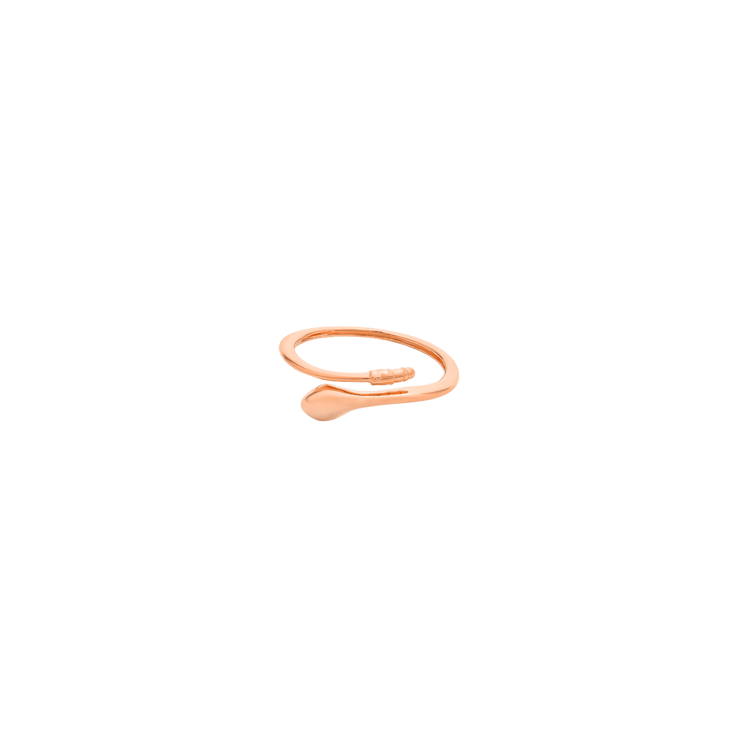 Snake Ring - 14K Rose Gold Rings 14K Solid Gold US 4 