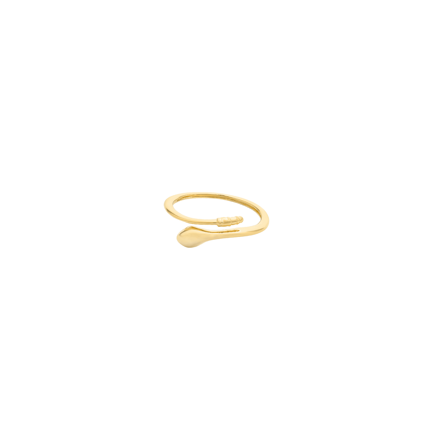 Snake Ring - 14K Yellow Gold Rings 14K Solid Gold US 4 