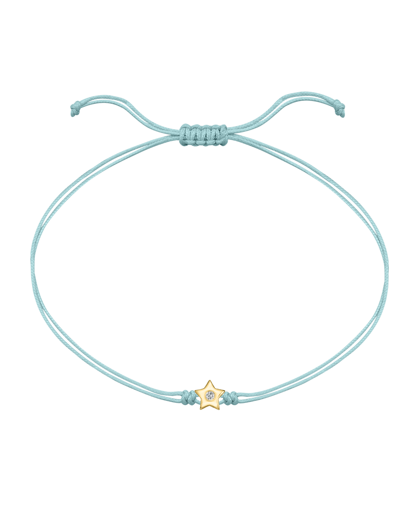 Star Diamond String Of Love - 14K Yellow Gold Bracelet 14K Solid Gold Turquoise 
