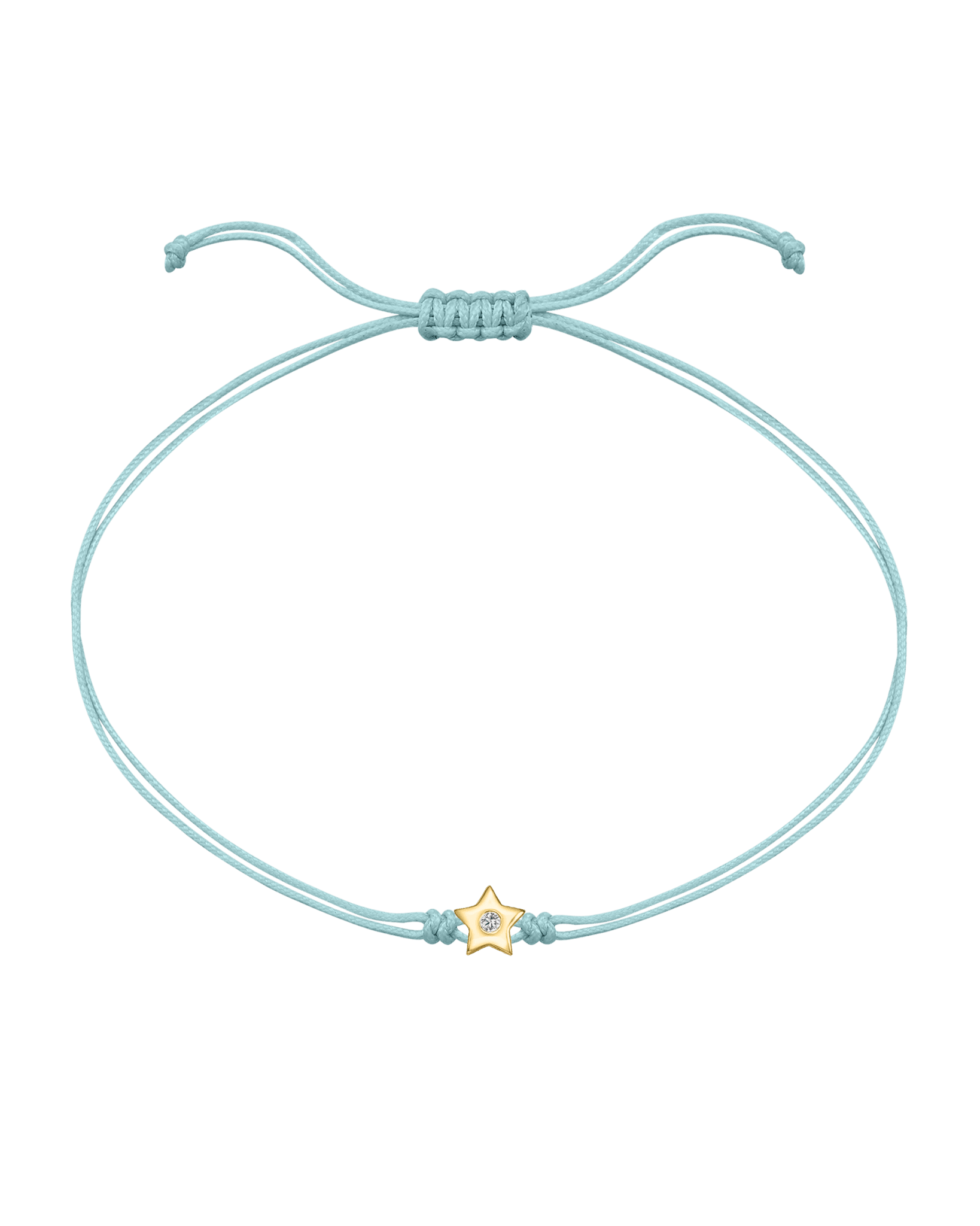 Star Diamond String Of Love - 14K Yellow Gold Bracelet 14K Solid Gold Turquoise 