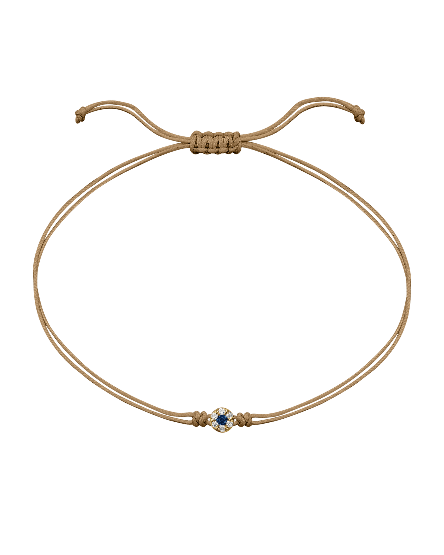 String of Love Diamond and Gemstone - 14K Yellow Gold Bracelet 14K Solid Gold Camel Sapphire 