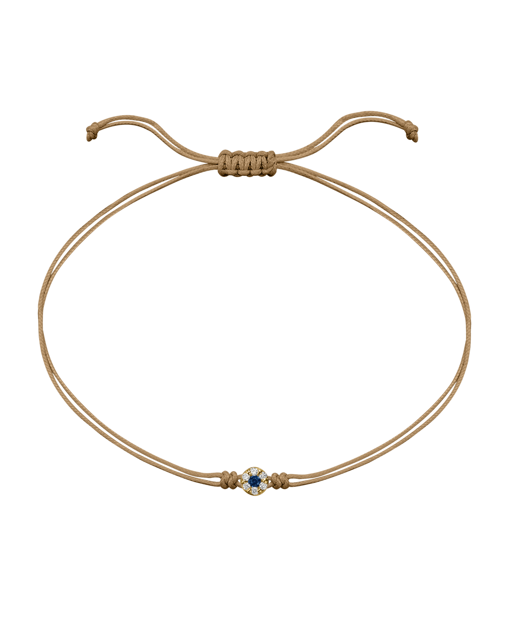 String of Love Diamond and Gemstone - 14K Yellow Gold Bracelet 14K Solid Gold Camel Sapphire 