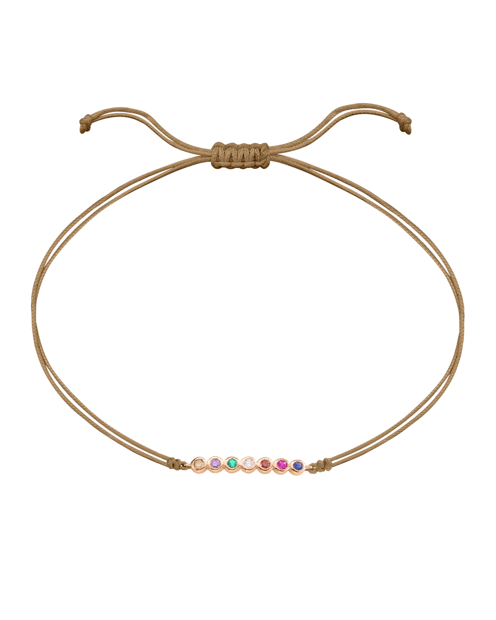 The Birthstones Bar Bracelet - 14K Rose Gold Bracelet 14K Solid Gold Camel 2 