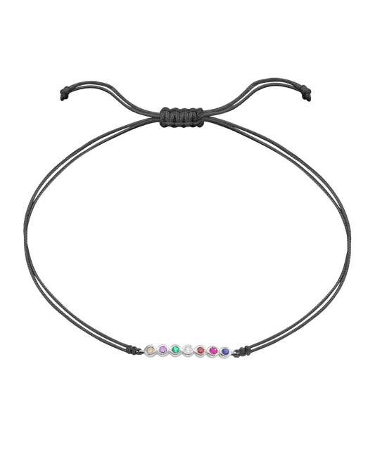 The Birthstones Bar Bracelet - 925 Sterling Silver Bracelet 925 Silver Grey 2 