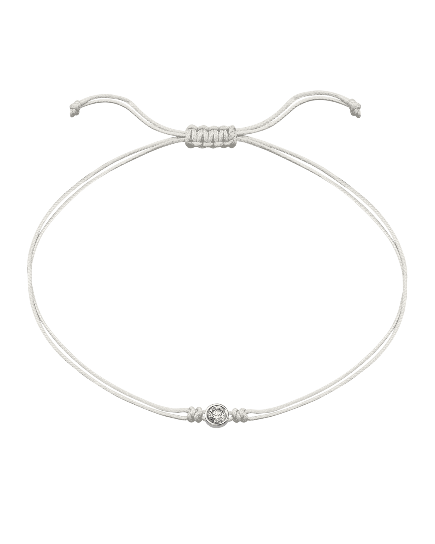 The Classic String of Love - 14K White Gold Bracelets 14K Solid Gold Pearl Large: 0.1ct 