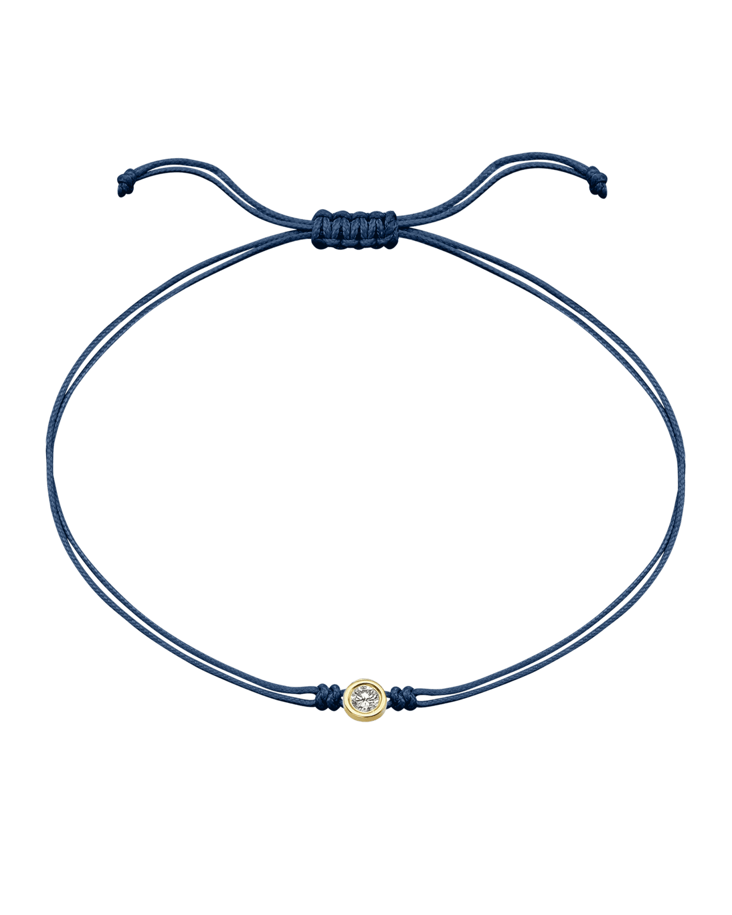 The Classic String of Love - 14K Yellow Gold Bracelets 14K Solid Gold Indigo Large: 0.1ct 