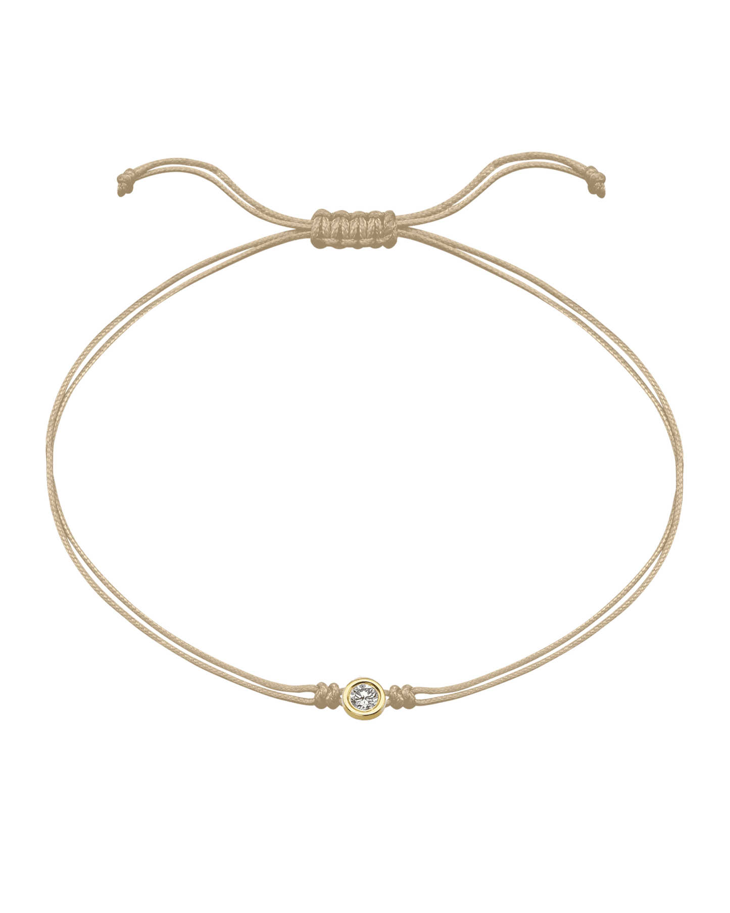 The Classic String of Love - 14K Yellow Gold Bracelets 14K Solid Gold Beige Large: 0.1ct 