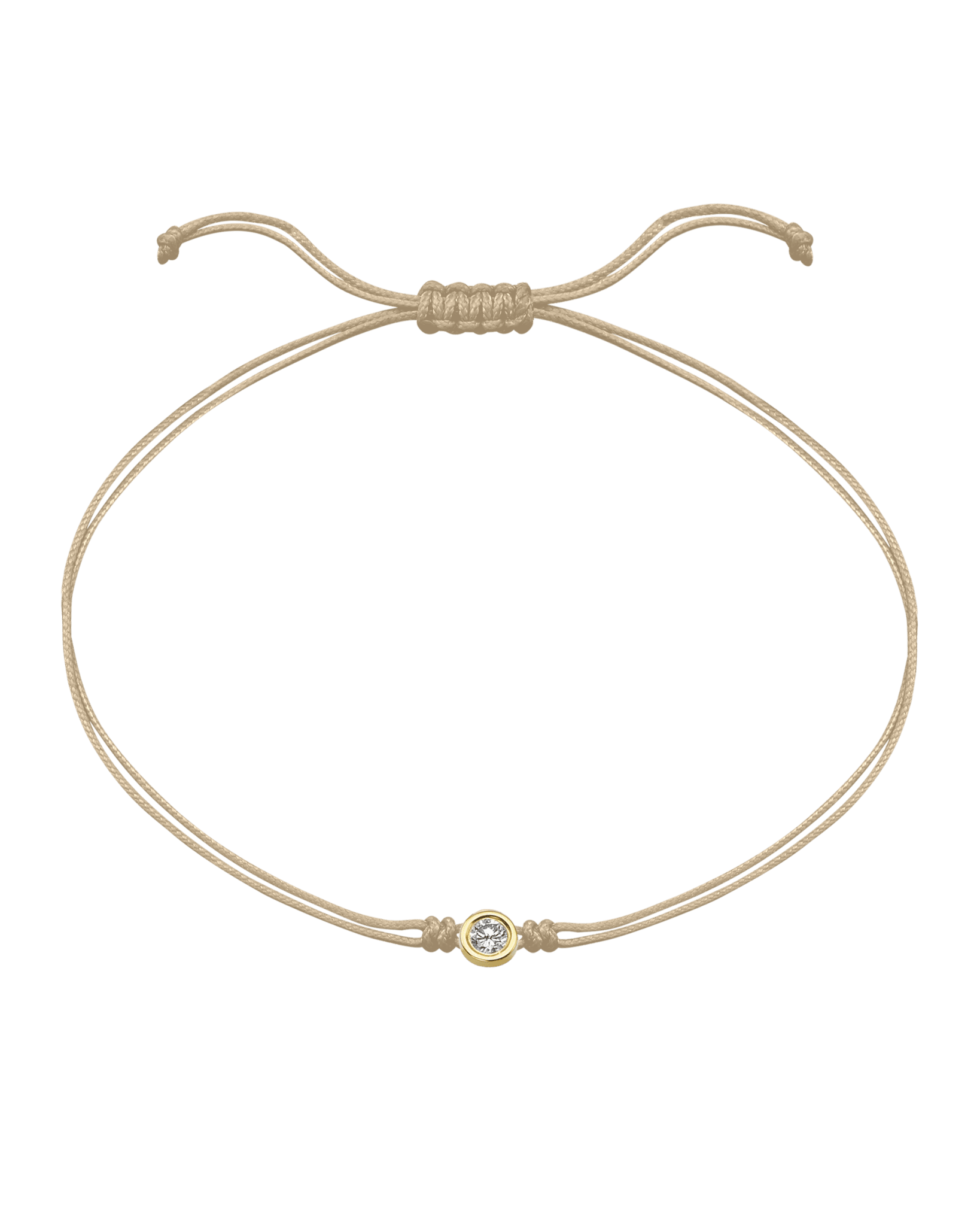 The Classic String of Love - 14K Yellow Gold Bracelets 14K Solid Gold Beige Large: 0.1ct 