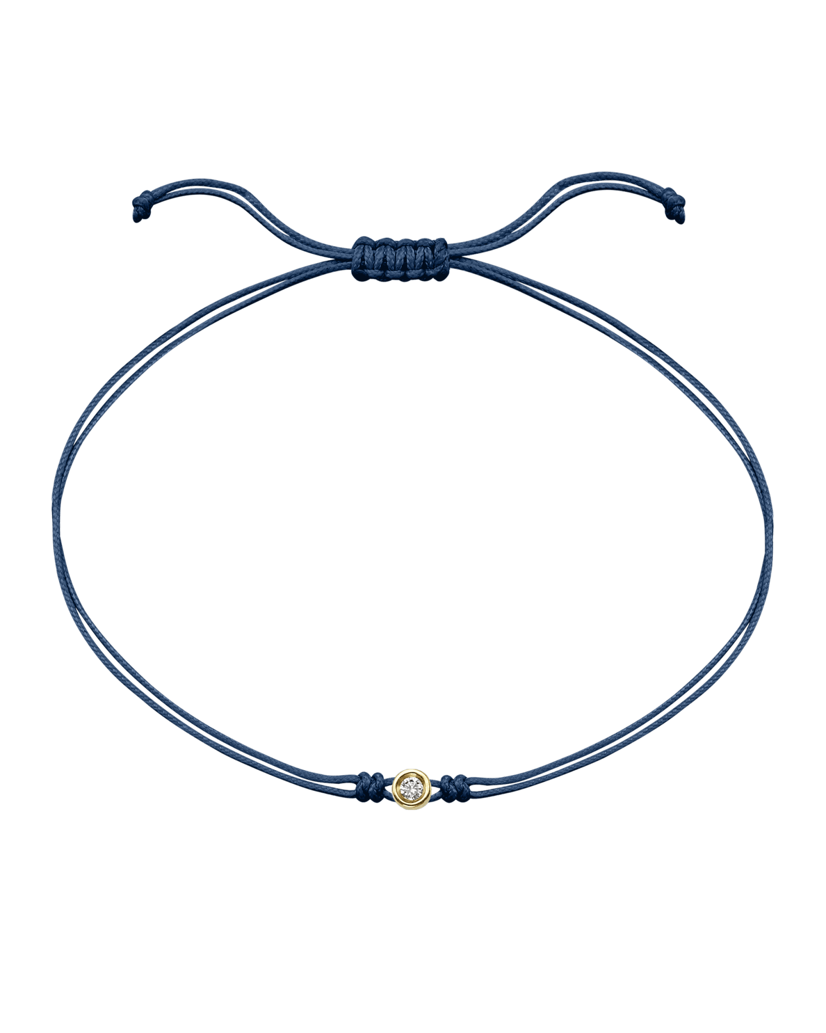 The Classic String of Love - 14K Yellow Gold Bracelets 14K Solid Gold Indigo Small: 0.03ct 