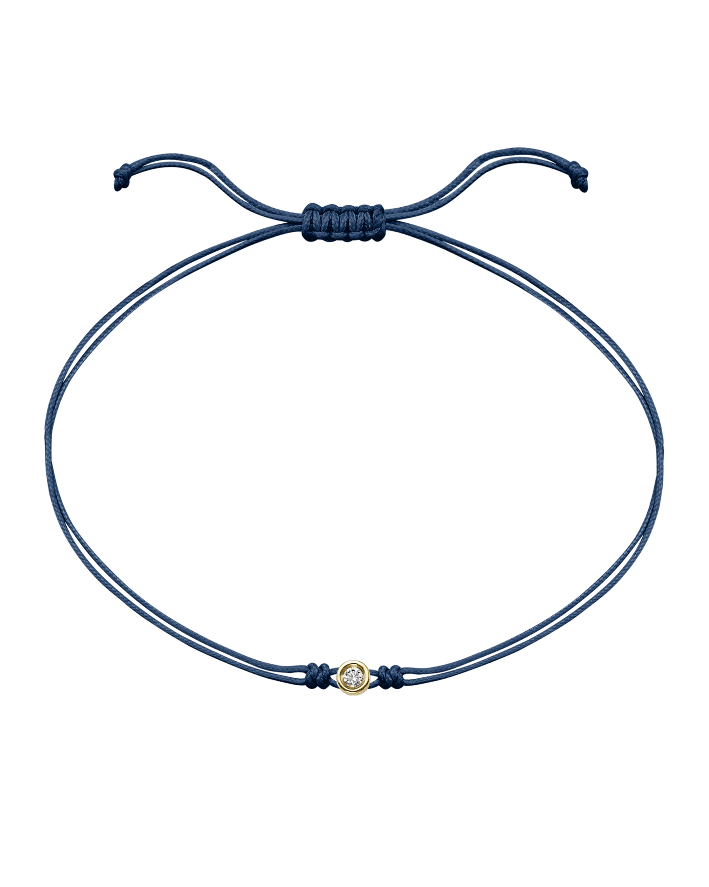 The Classic String of Love - 14K Yellow Gold Bracelets 14K Solid Gold Indigo Small: 0.03ct 