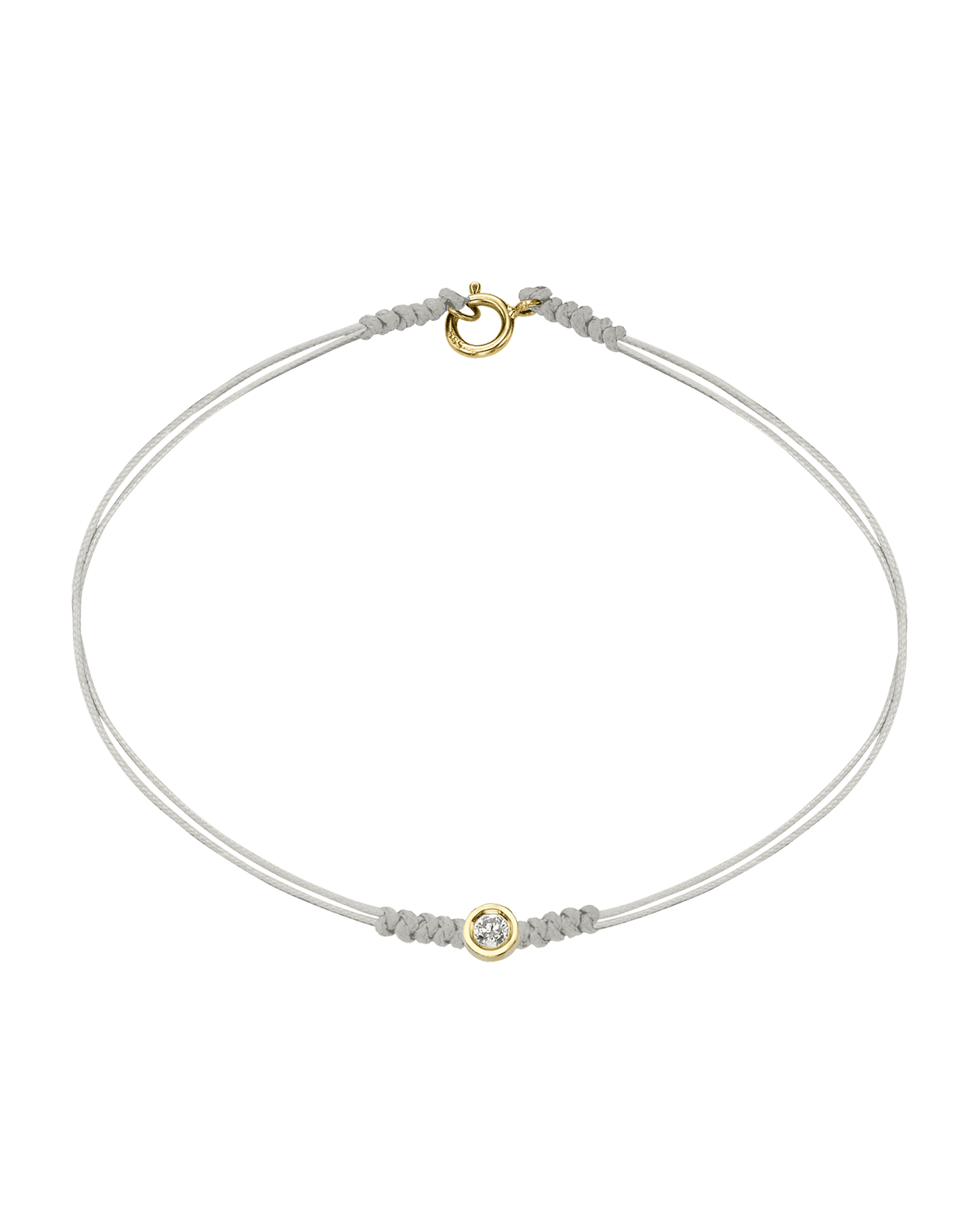 The Classic String of Love with clasp - 14K Yellow Gold Bracelets 14K Solid Gold Pearl Medium: 0.04ct Small - 6 Inches (15.5cm)