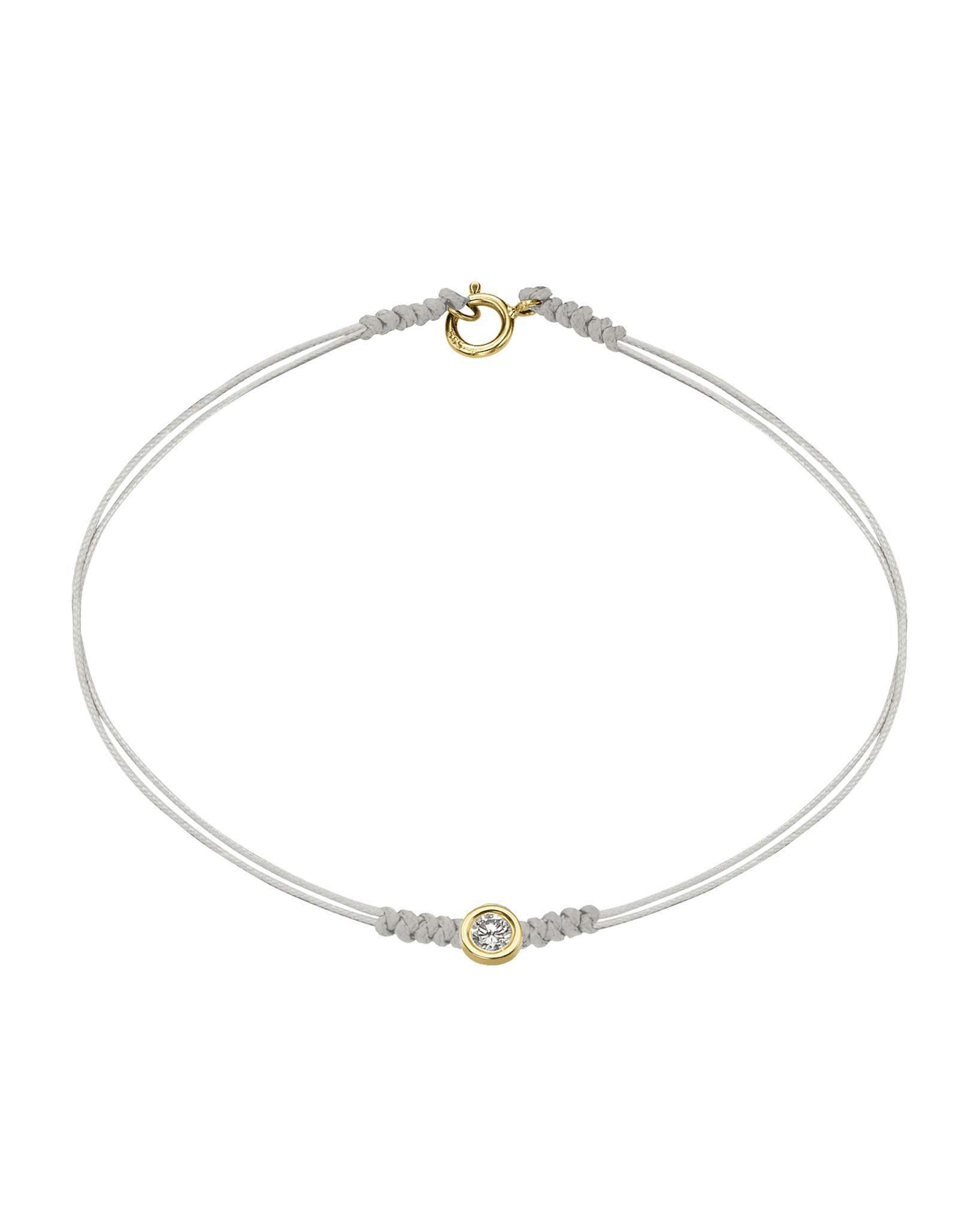 The Classic String of Love with clasp - 14K Yellow Gold Bracelets 14K Solid Gold Pearl Large: 0.1ct Small - 6 Inches (15.5cm)