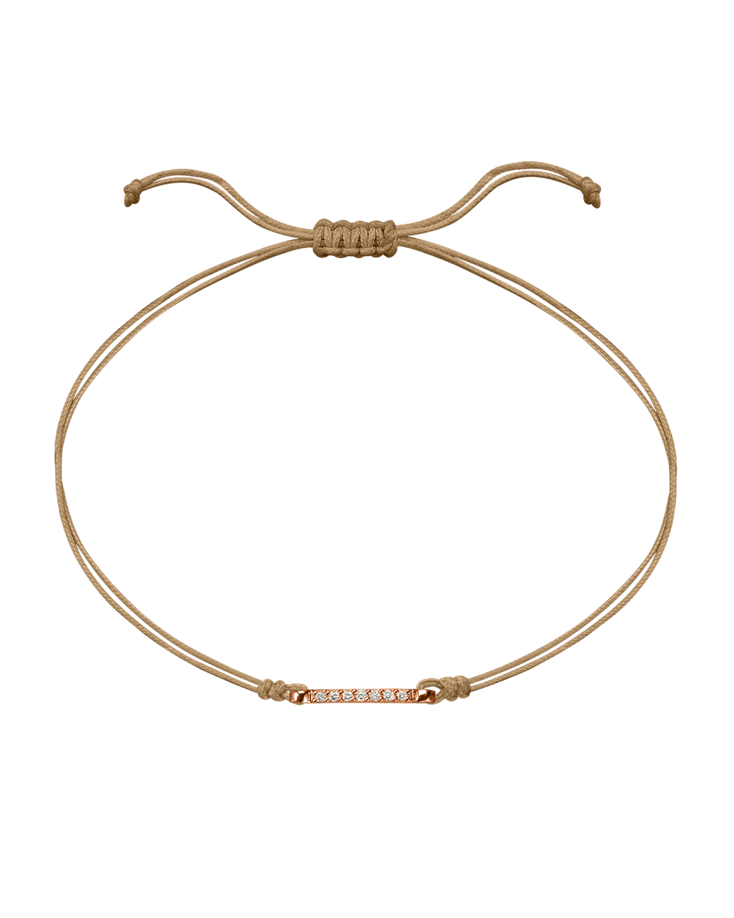 The Diamond Bar String Of Love - 14K Rose Gold Bracelet 14K Solid Gold Camel 