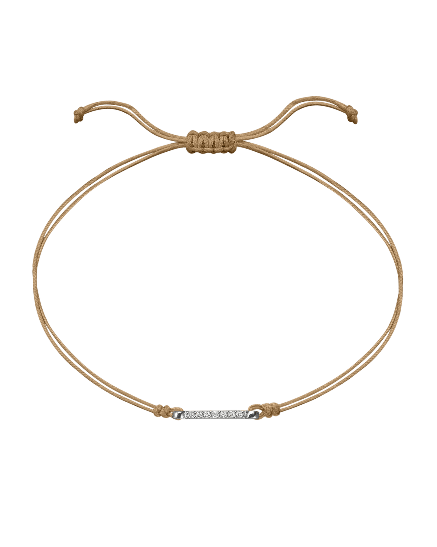 The Diamond Bar String Of Love - 14K White Gold Bracelet 14K Solid Gold Camel 