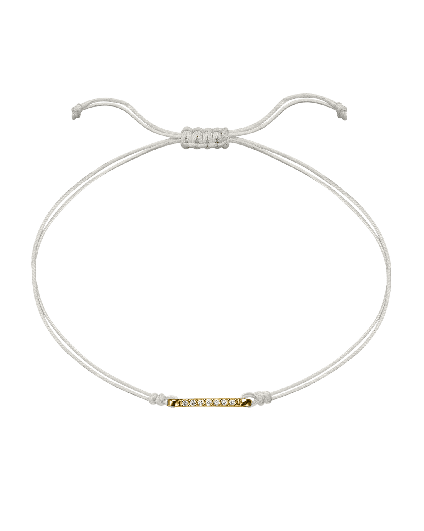 The Diamond Bar String Of Love - 14K Yellow Gold Bracelet 14K Solid Gold Pearl 